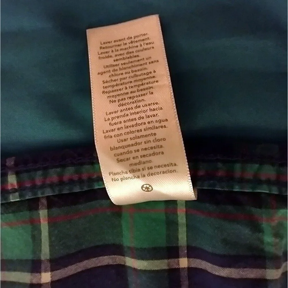 OshKosh Green Plaid Button Down Shirt Size 4-5